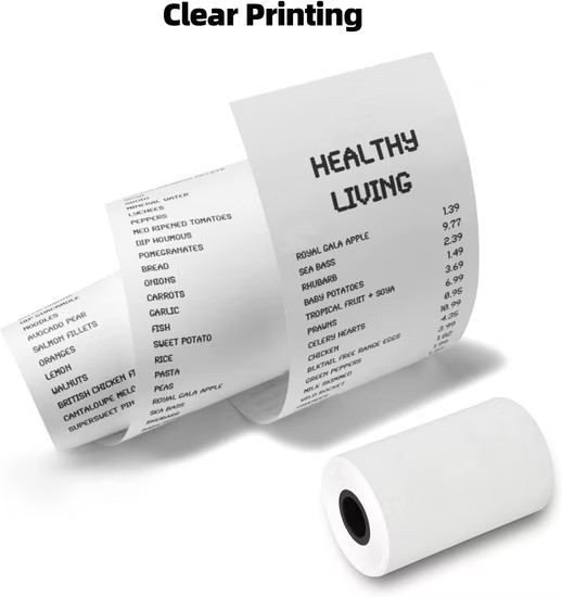 10 Rouleau de papier thermique 80 mm x 57 mm