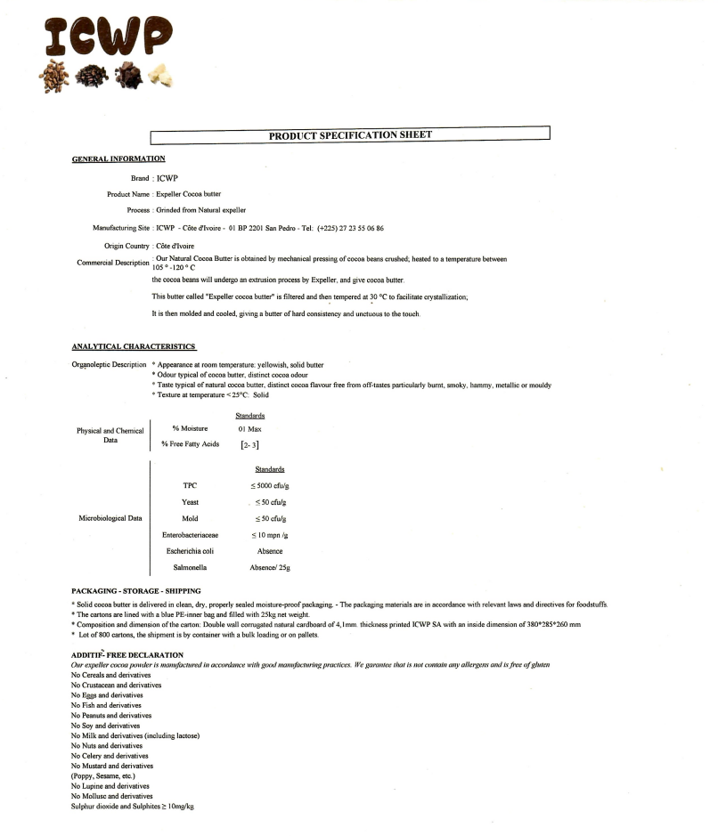 Natural Cocoa Butter