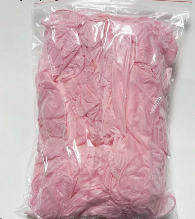 100 pièces Gants jetables en nitrile vert clair, sans poudre