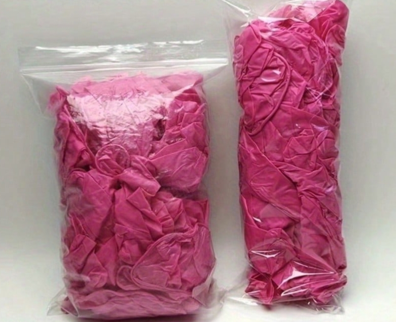 100 pièces Gants jetables en nitrile vert clair, sans poudre